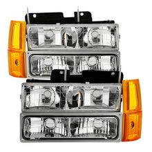 Load image into Gallery viewer, Xtune GMC Yukon 94-99 Headlights w/ Corner &amp; Parking Lights 8pcs Sets -Chrome HD-JH-GCK94-AM-C-SET-DSG Performance-USA