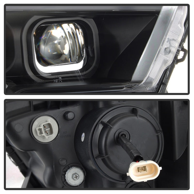 xTune Toyota Tacoma 16-18 DRL Light Bar Projector Headlights - Black PRO-JH-TTA16-LBDRL-BK-DSG Performance-USA